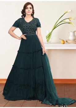 Green Georgette  Exclusive Gown